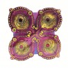 Colorful Clay Diyas (5) For Festivals or Prayers. Traditional and Handcrafted. These earthen clay diyas have been used for Diwal