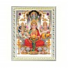 Satvik Goddess Maha Lakshmi, Ma Saraswati, Lord Ganesha & Lord Vishnu Designer White Photo Frame