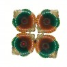Colorful Clay Diyas (11) For Festivals or Prayers. Traditional and Handcrafted. These earthen clay diyas have been used for Diwa