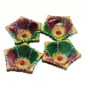 Colorful Clay Diyas (1) For Festivals or Prayers, Set of 4. Traditional and Handcrafted. These earthen clay diyas have been used