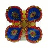 Colorful Clay Diyas (2) For Festivals or Prayers. Traditional and Handcrafted. These earthen clay diyas have been used for Diwal
