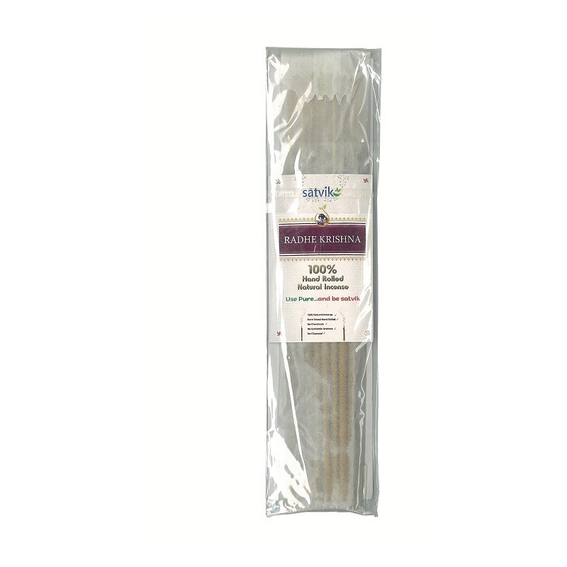 Satvik Radhe krishna Incense Sticks (Agarbatti for prayer). 100% Hand rolled Natural Insence Pure Made from  No Charcoal, No Che