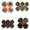 Colorful Clay Diyas (9) For Festivals or Prayers. Traditional and Handcrafted. These earthen clay diyas have been used for Diwal